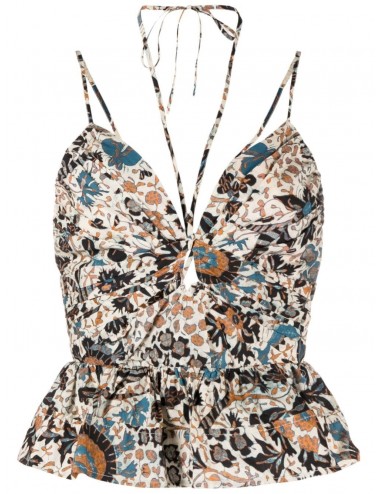 Top cintas estampadas