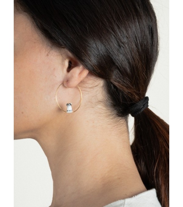Pendientes aros - bulldog Pendientes aros - bulldog