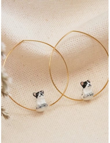 Pendientes aros - bulldog