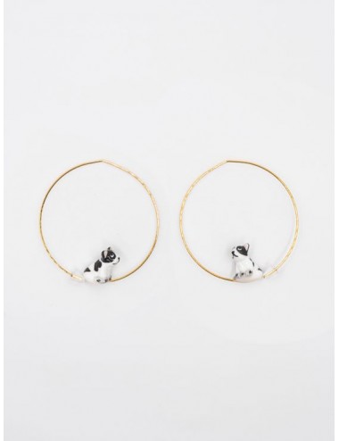 Pendientes aros - bulldog