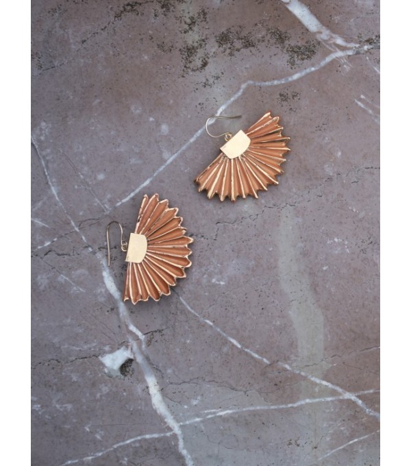 Palm earring - orange