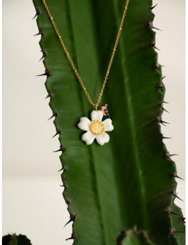 Collar flor y pájaro