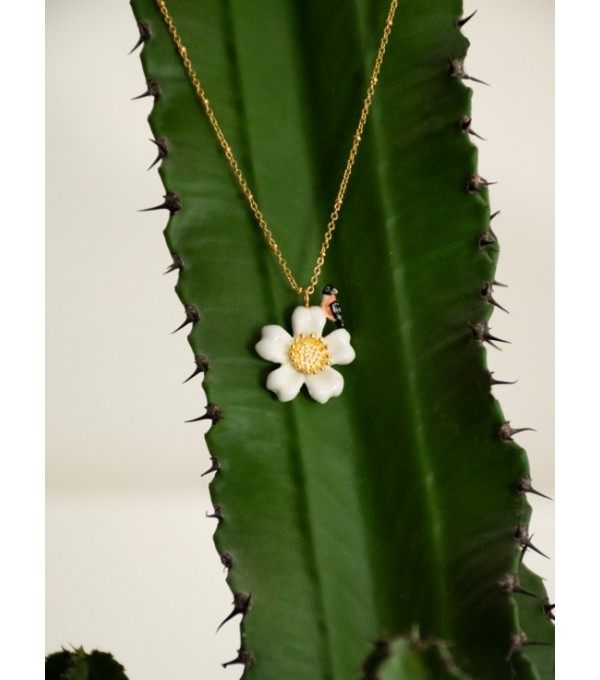 Collar flor y pájaro Collar flor y pájaro