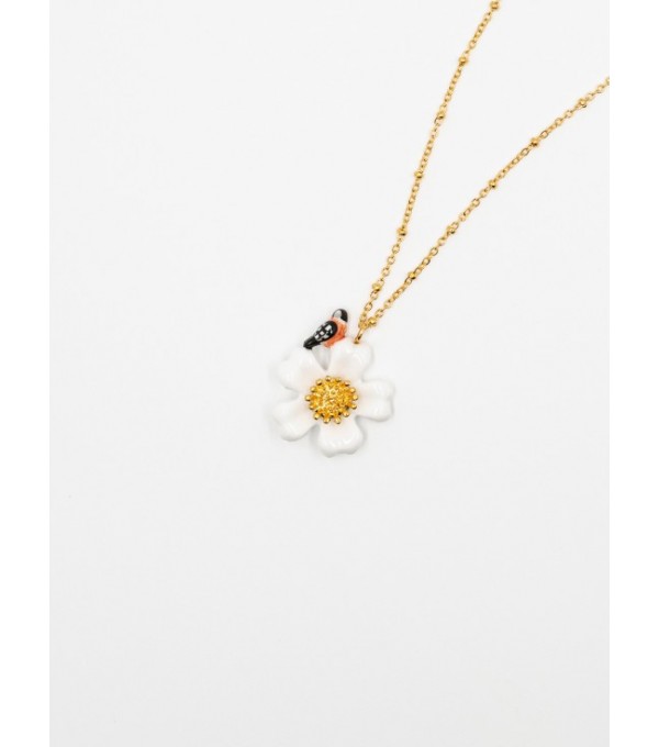 Collar flor y pájaro Collar flor y pájaro