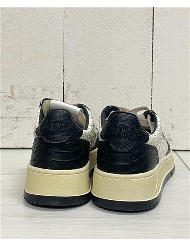 MEDALIST - Two-tone python sneaker - black