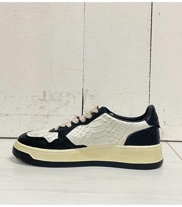 MEDALIST - Sneaker bicolor pitón - negro