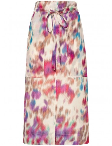 NOALI-Falda midi estampada