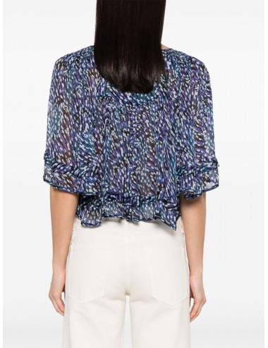 ROXINI - Top georgette estampado - azul