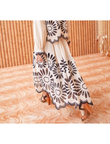 ANNISA-Falda borado bicolor