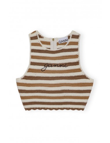 Crop top crochet rayas