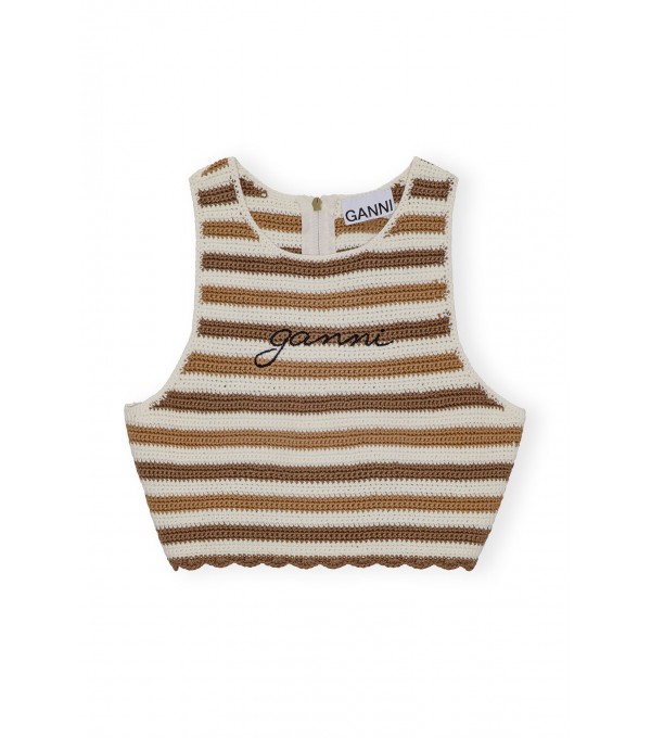 Crop top crochet rayas