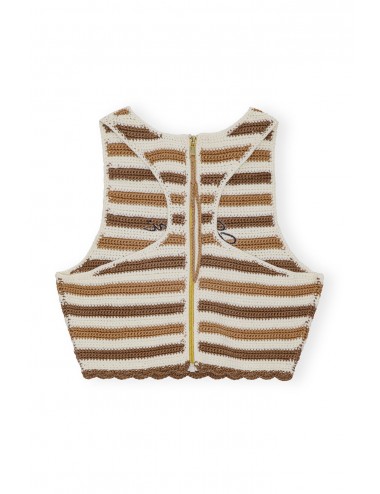 Crop top crochet rayas