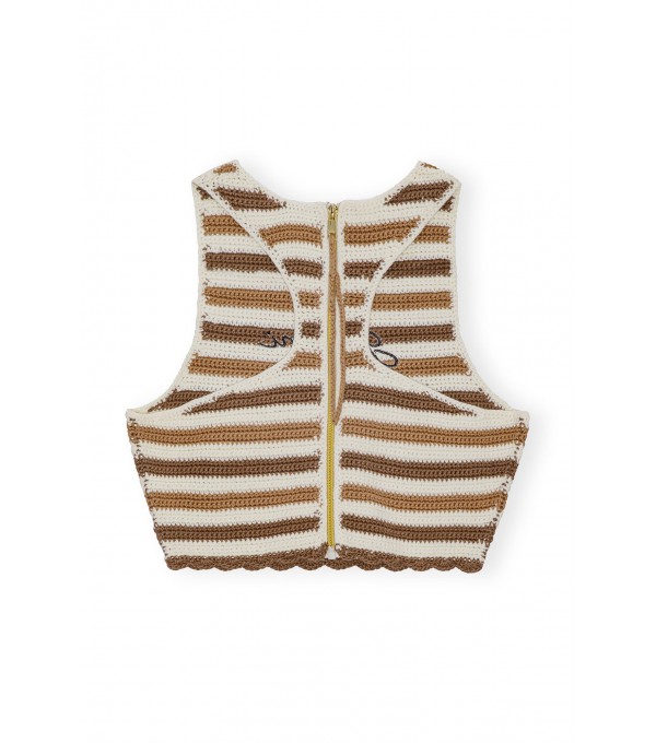 Crop top crochet rayas