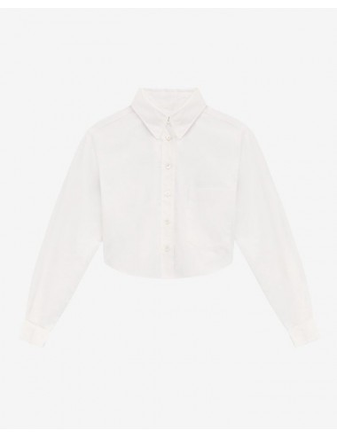 FLEORA-Camisa popelin crop