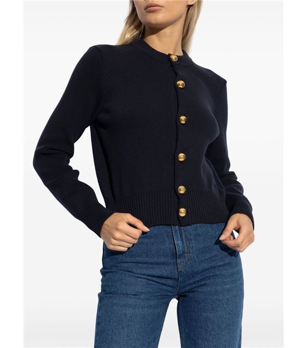 Cardigan with gold buttons - navy