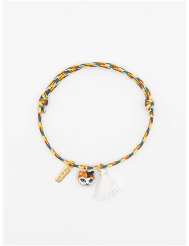 Pulsera cuerda gato calico