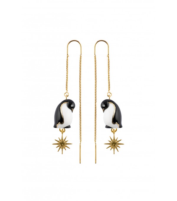 Pendientes cadena pingüino Pendientes cadena pingüino