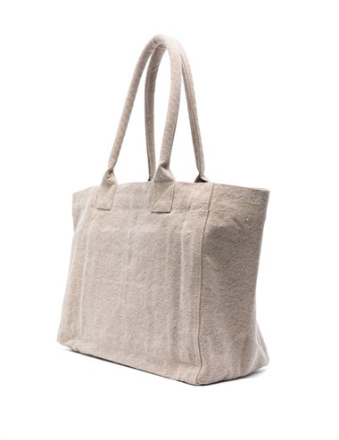 YENKY ZIPPED - Bolso tote logo cremallera - beige