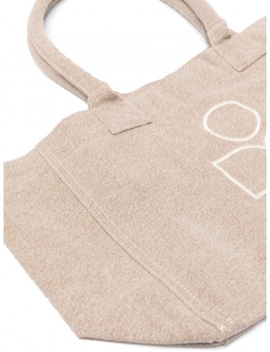 YENKY ZIPPED - Bolso tote logo cremallera - beige