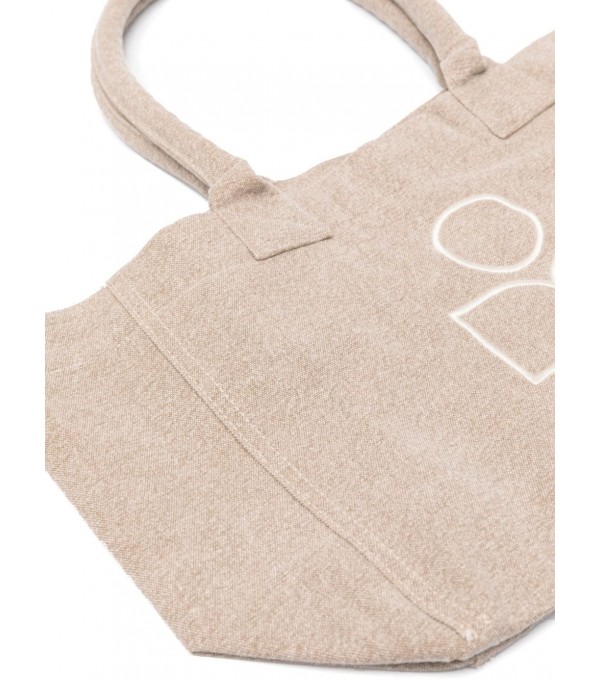 YENKY ZIPPED - Bolso tote logo cremallera - beige