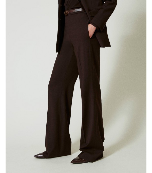 Pantalón lana fría ancho