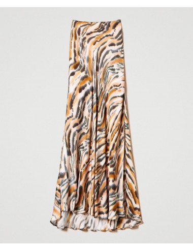 Falda larga estampada