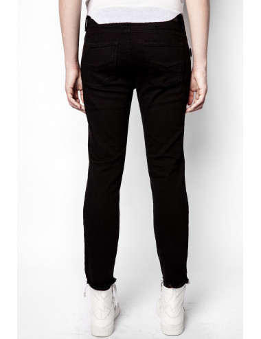 AVA - Zip fly jeans - black