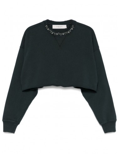 Sudadera crop strass