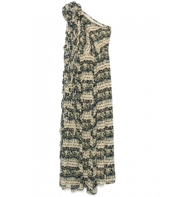 ADONA-Vestido largo asimétrico print ADONA-Vestido largo asimétrico print