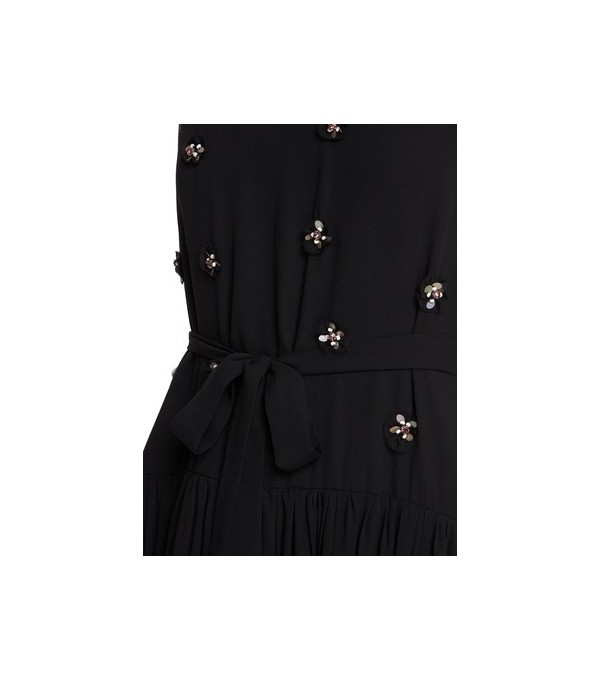ELENI - Chiffon dress with embroidered flowers ELENI - Chiffon dress with embroidered flowers