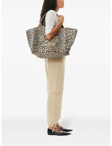XL leopard tote bag