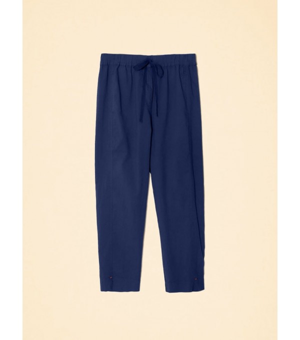 DRAPER - Pantalón algodón fino - marino