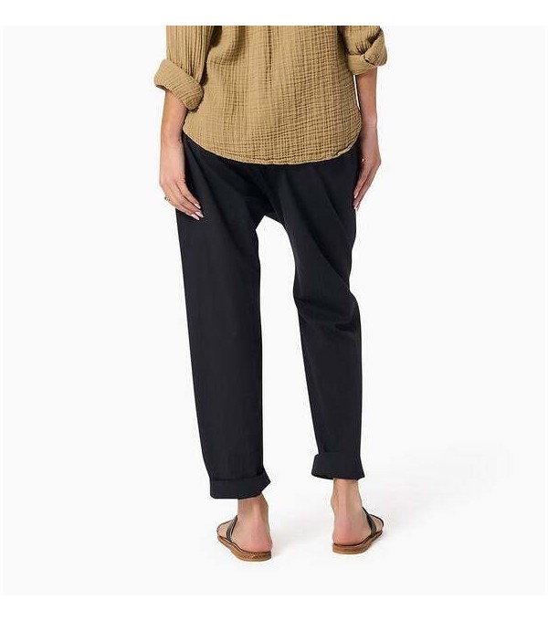 DRAPER - Pantalón algodón fino - negro