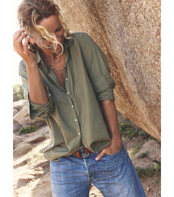 BEAU - Fine Cotton Shirt - khaki