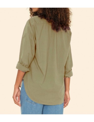 BEAU - Camisa algodón fino - kaki