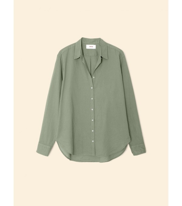 BEAU - Camisa algodón fino - kaki