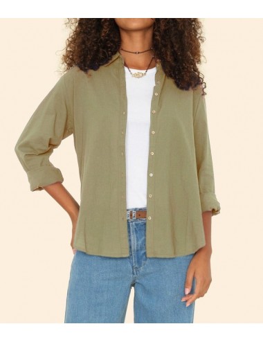 BEAU - Camisa algodón fino - kaki