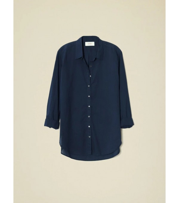 BEAU - Camisa algodón fino - marino