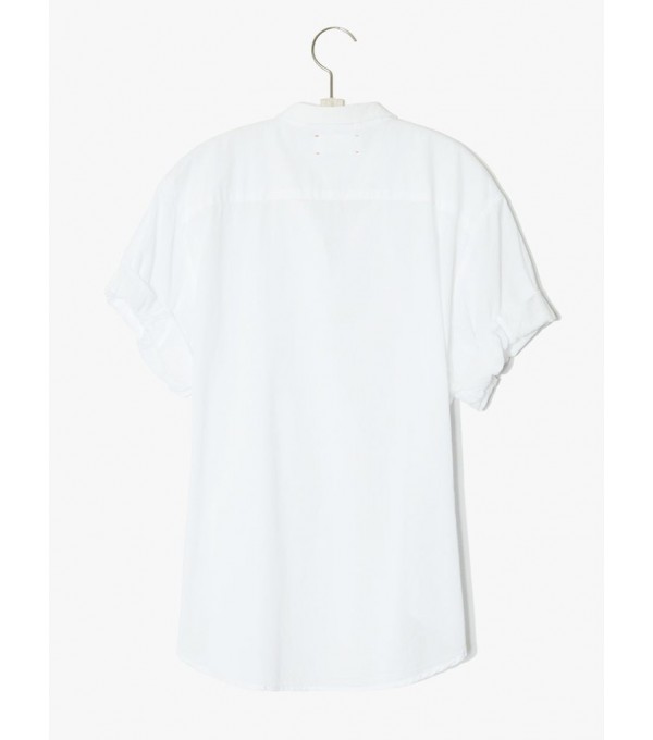 CHANNING - Camisa manga corta algodón fino - blanco