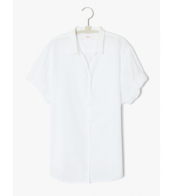 CHANNING - Camisa manga corta algodón fino - blanco