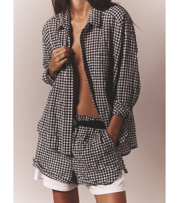 JORDY-Camisa bolsillo vichy