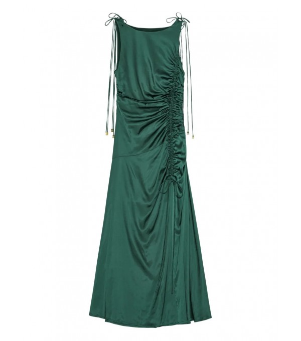 Vestido largo satinado