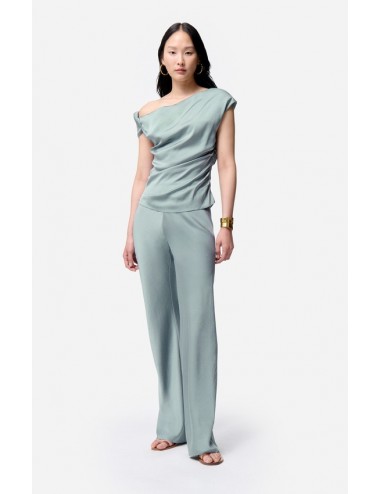 ESSAID - Flowy trousers - pearl green