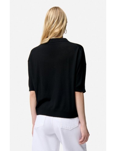 Jersey FABY cuello polo - negro