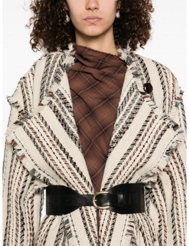 INITA GB-Abrigo jacquard rayas