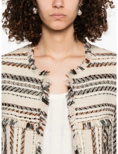 IZARIA GB-Chaqueta jacquard rayas