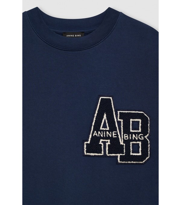 MILES - Sudadera logo AB - marino MILES - Sudadera logo AB - marino