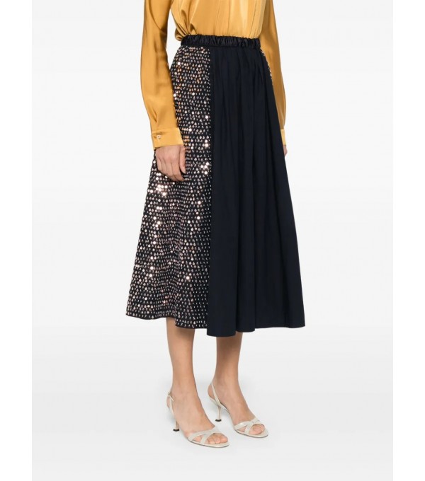 Falda popelin paillettes