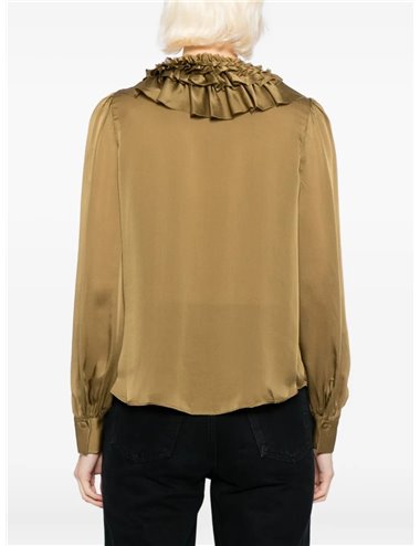 ROUEN - Ruffled silk shirt