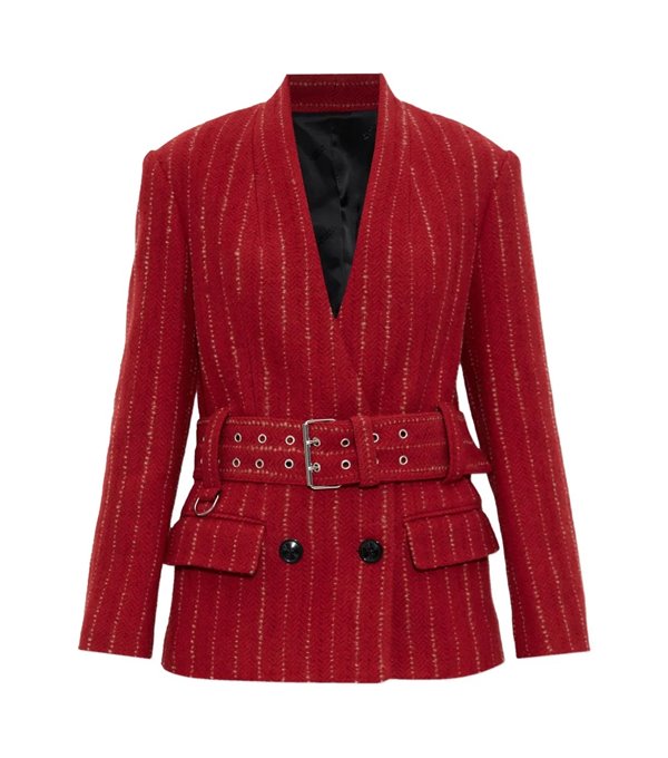 FYMA-Blazer rayas y cinturón